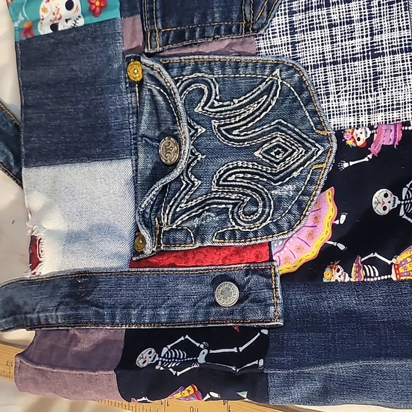 Extra large tote bag made from upcycled jeans - Picture 4 of 8